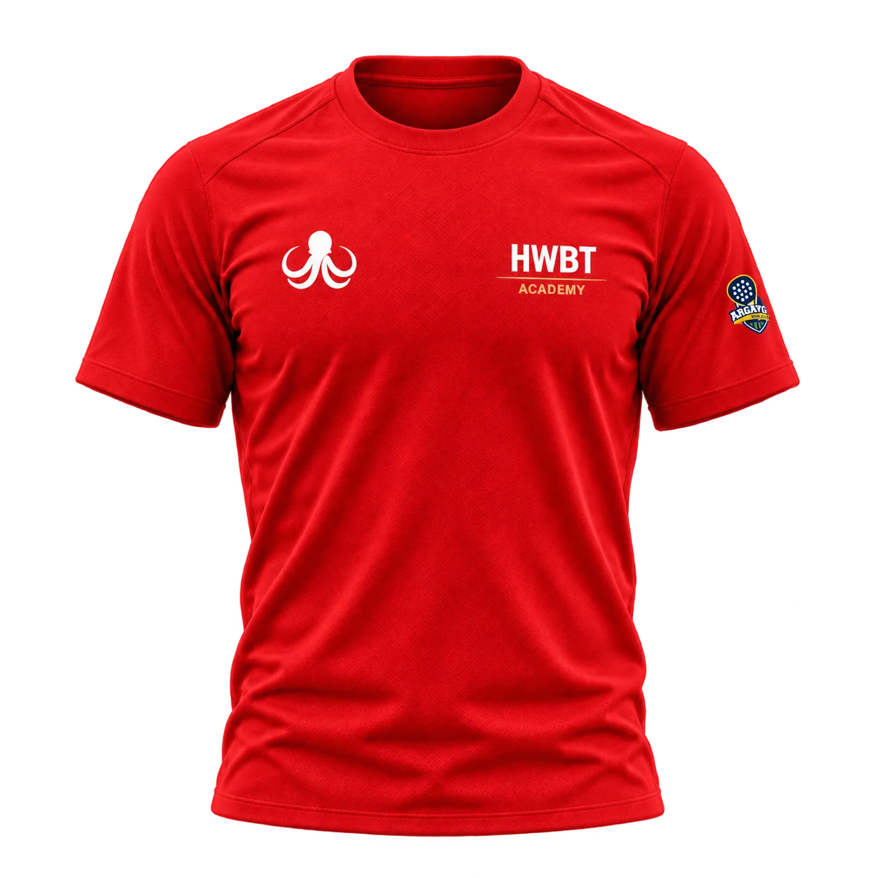 T-shirt technique d'entraînement HWBT Sportswear rouge — vue avant